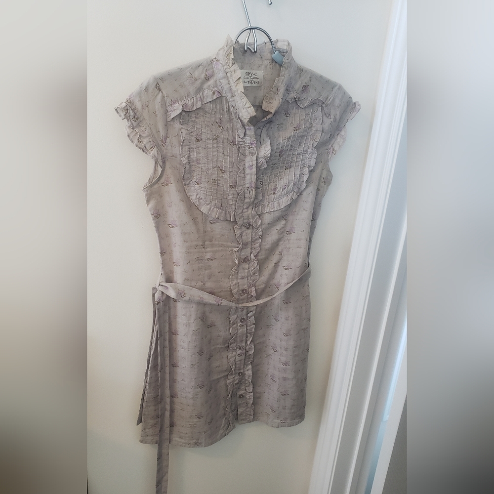 Women's Floral Pattern Button-Up Dress